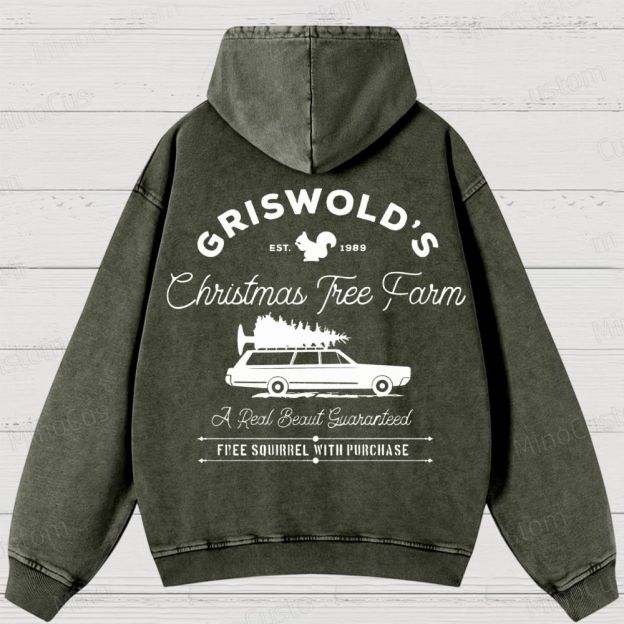 Griswold Christmas Tree Farm Washed Hoodies 