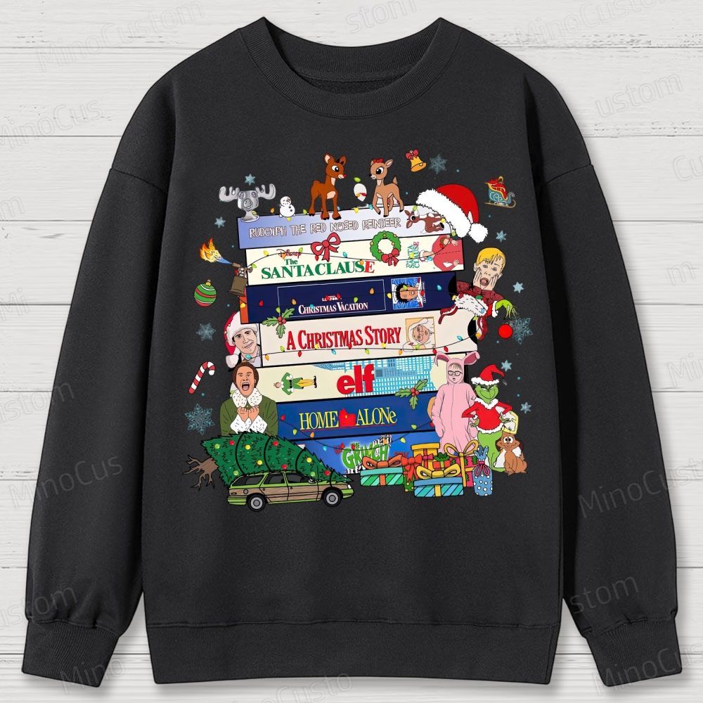 90s Christmas Movie Cotton Sweatshirts