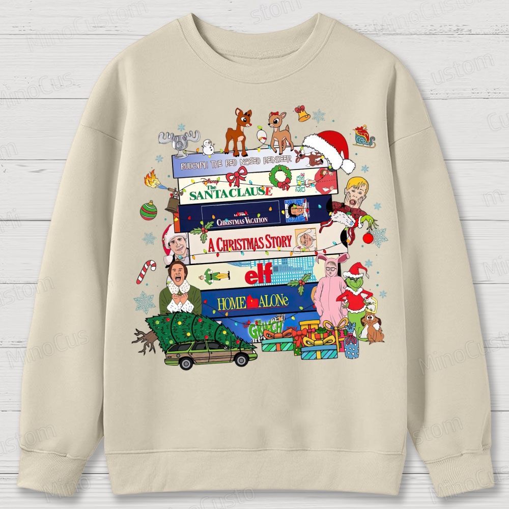 90s Christmas Movie Cotton Sweatshirts
