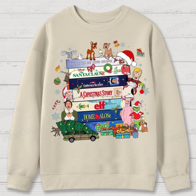 90s Christmas Movie Cotton Sweatshirts
