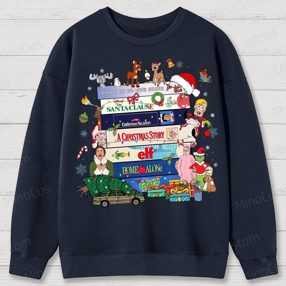 90s Christmas Movie Cotton Sweatshirts