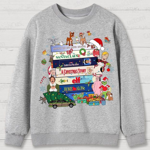 90s Christmas Movie Cotton Sweatshirts