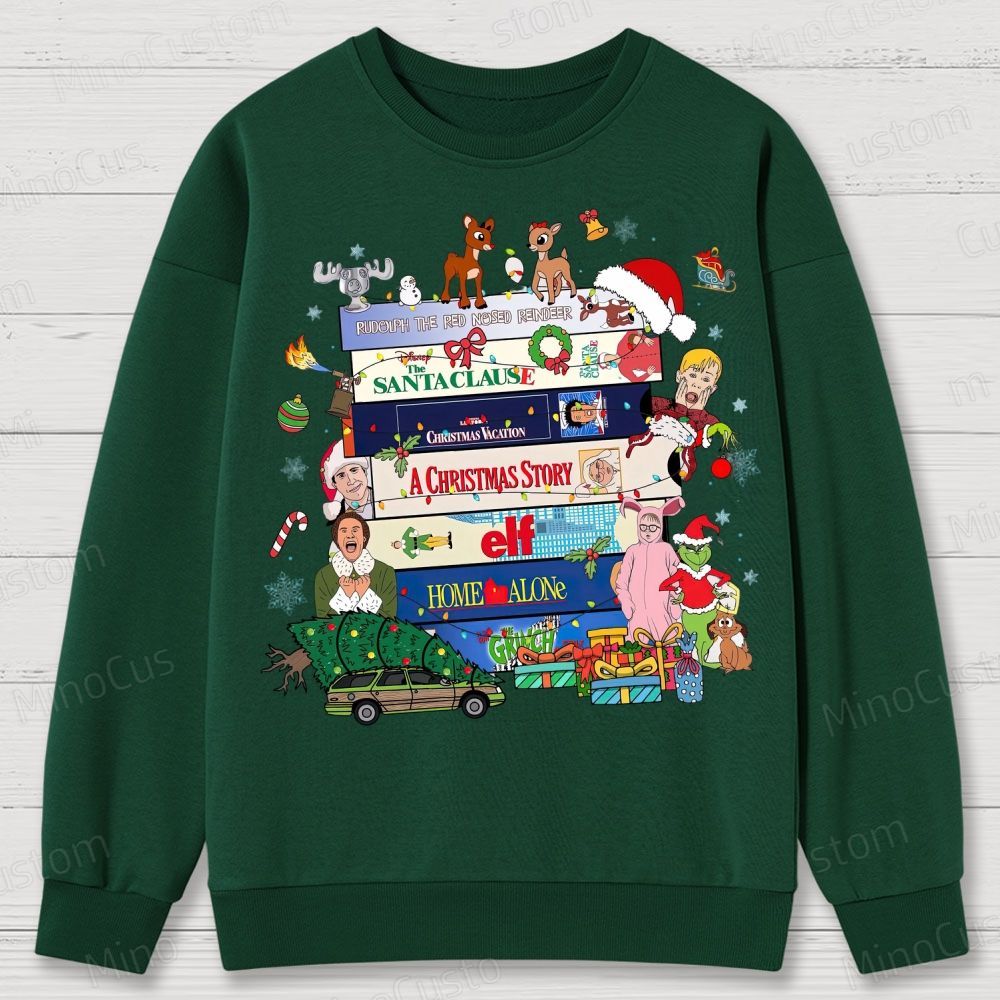 90s Christmas Movie Cotton Sweatshirts