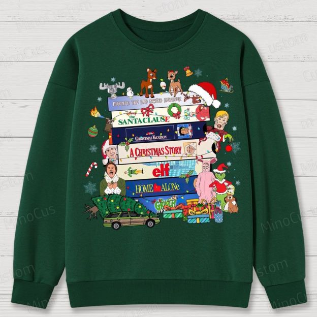 90s Christmas Movie Cotton Sweatshirts