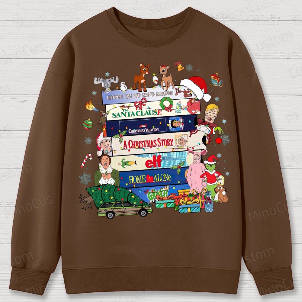 90s Christmas Movie Cotton Sweatshirts