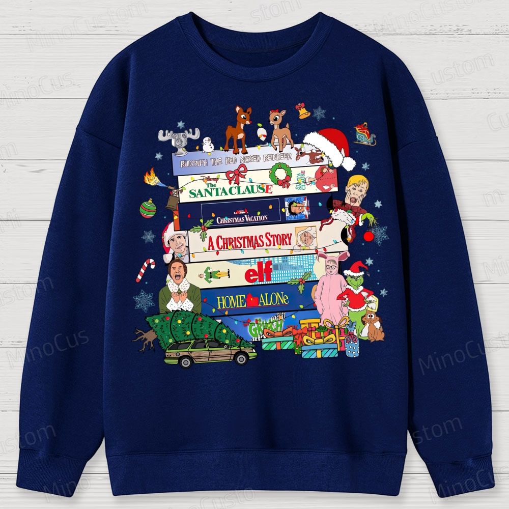 90s Christmas Movie Cotton Sweatshirts