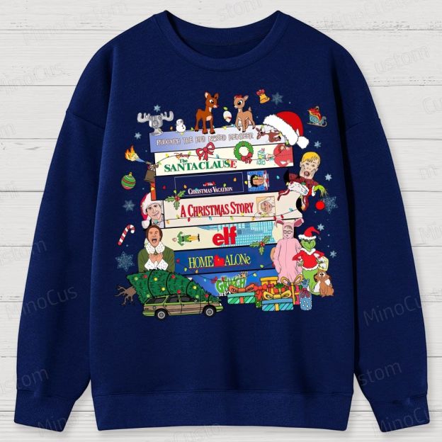 90s Christmas Movie Cotton Sweatshirts