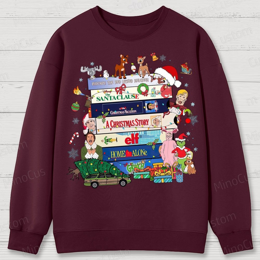 90s Christmas Movie Cotton Sweatshirts