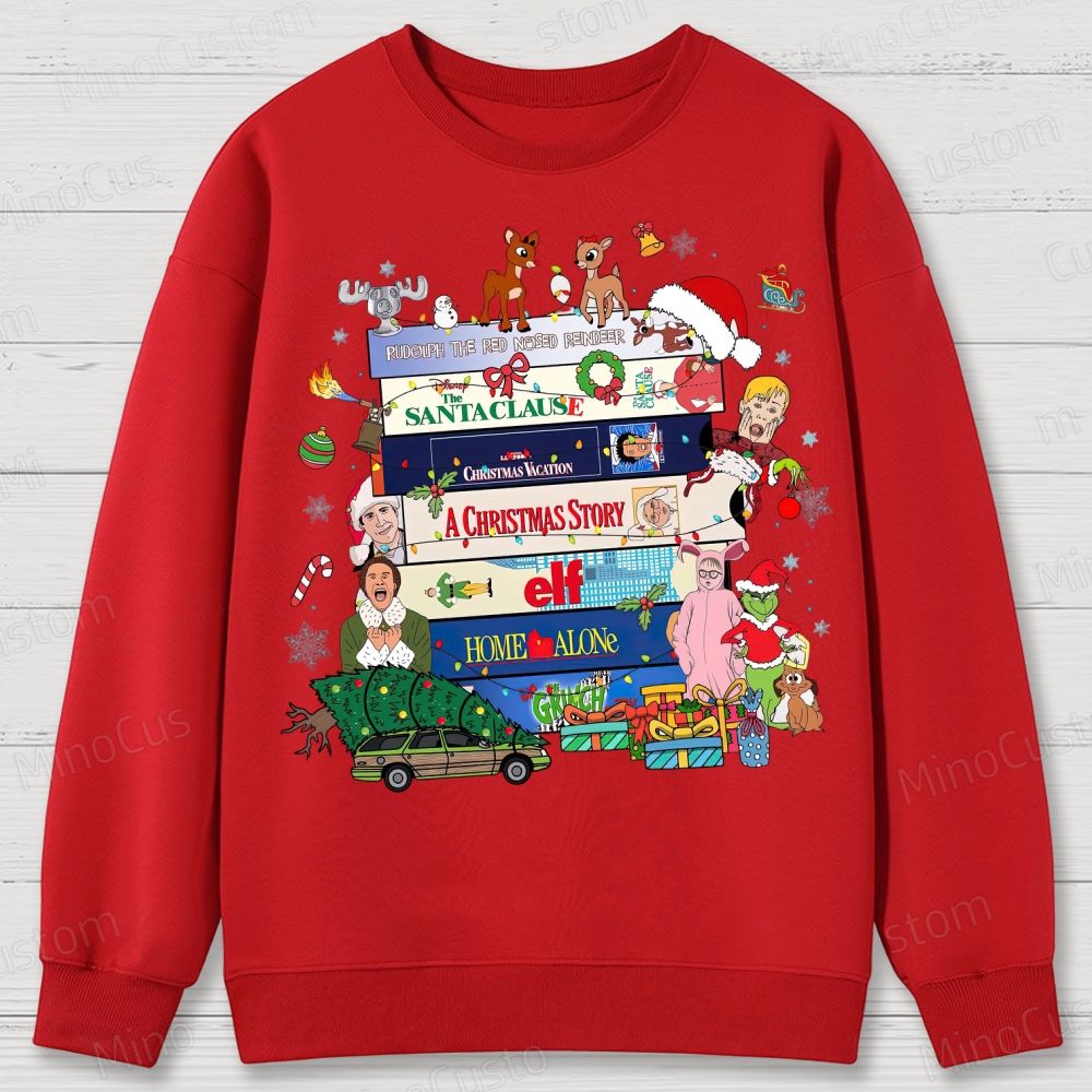 90s Christmas Movie Cotton Sweatshirts