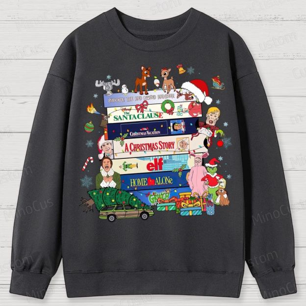 90s Christmas Movie Cotton Sweatshirts