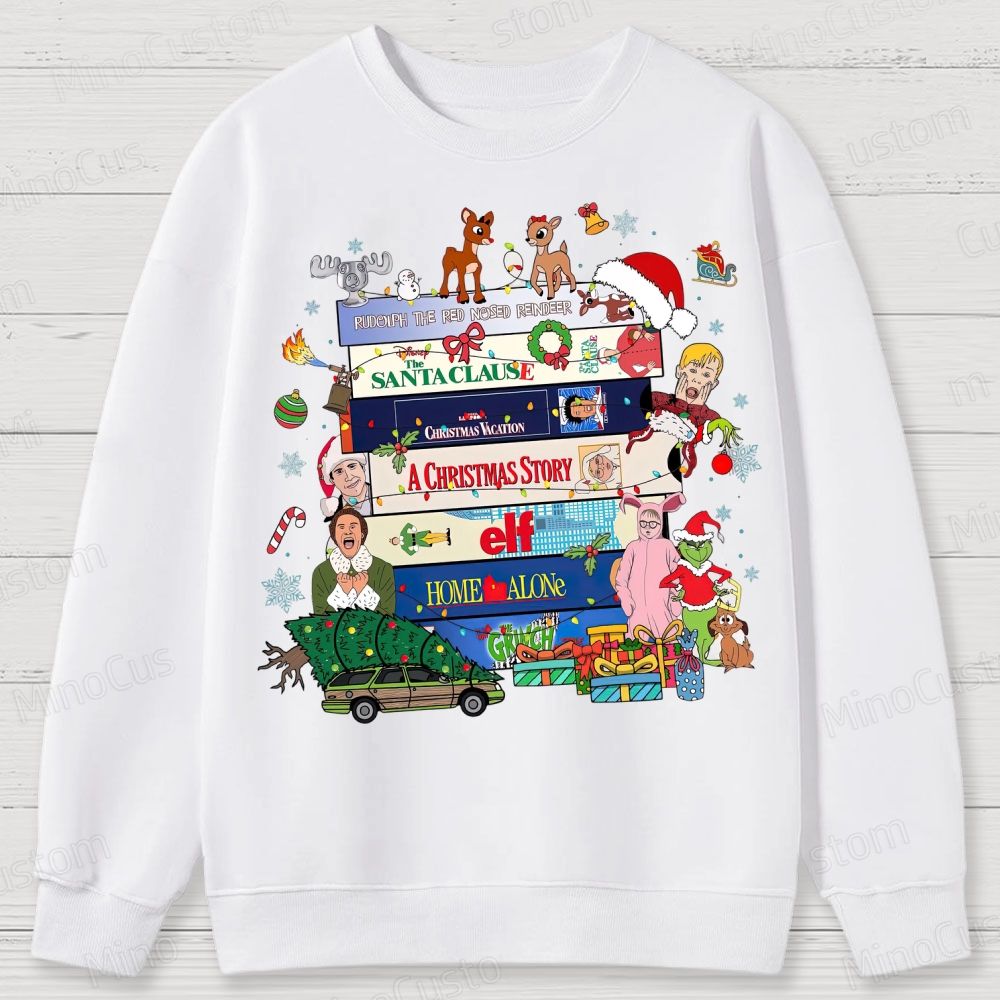90s Christmas Movie Cotton Sweatshirts