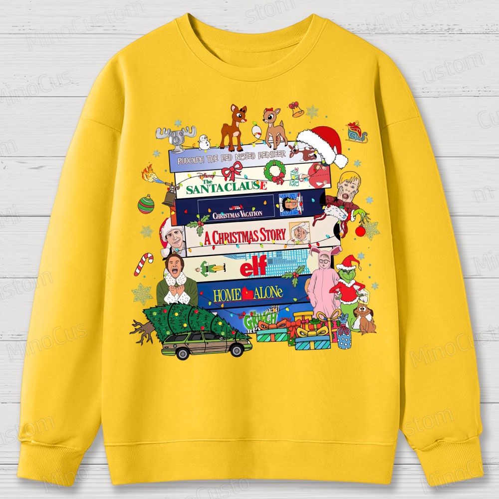 90s Christmas Movie Cotton Sweatshirts