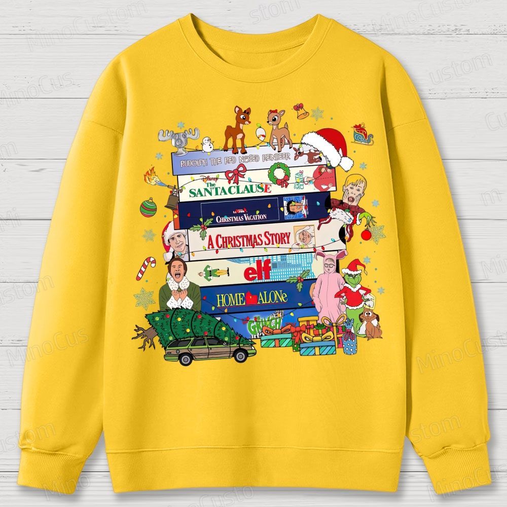 90s Christmas Movie Cotton Sweatshirts