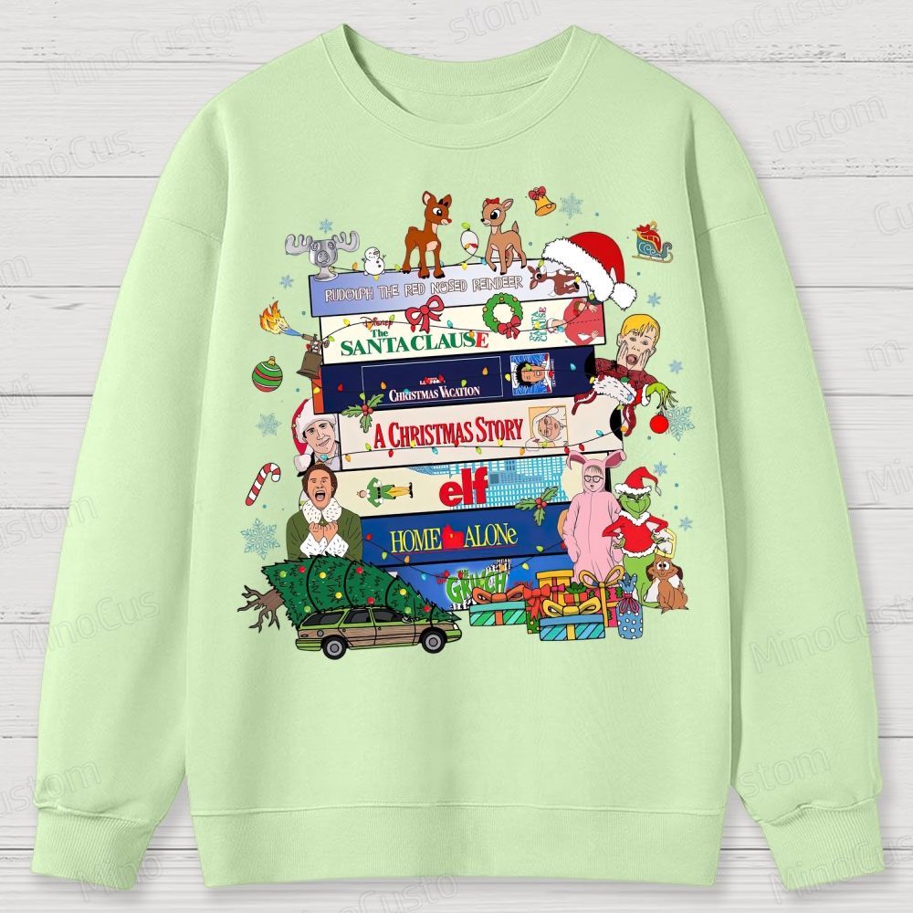 90s Christmas Movie Cotton Sweatshirts