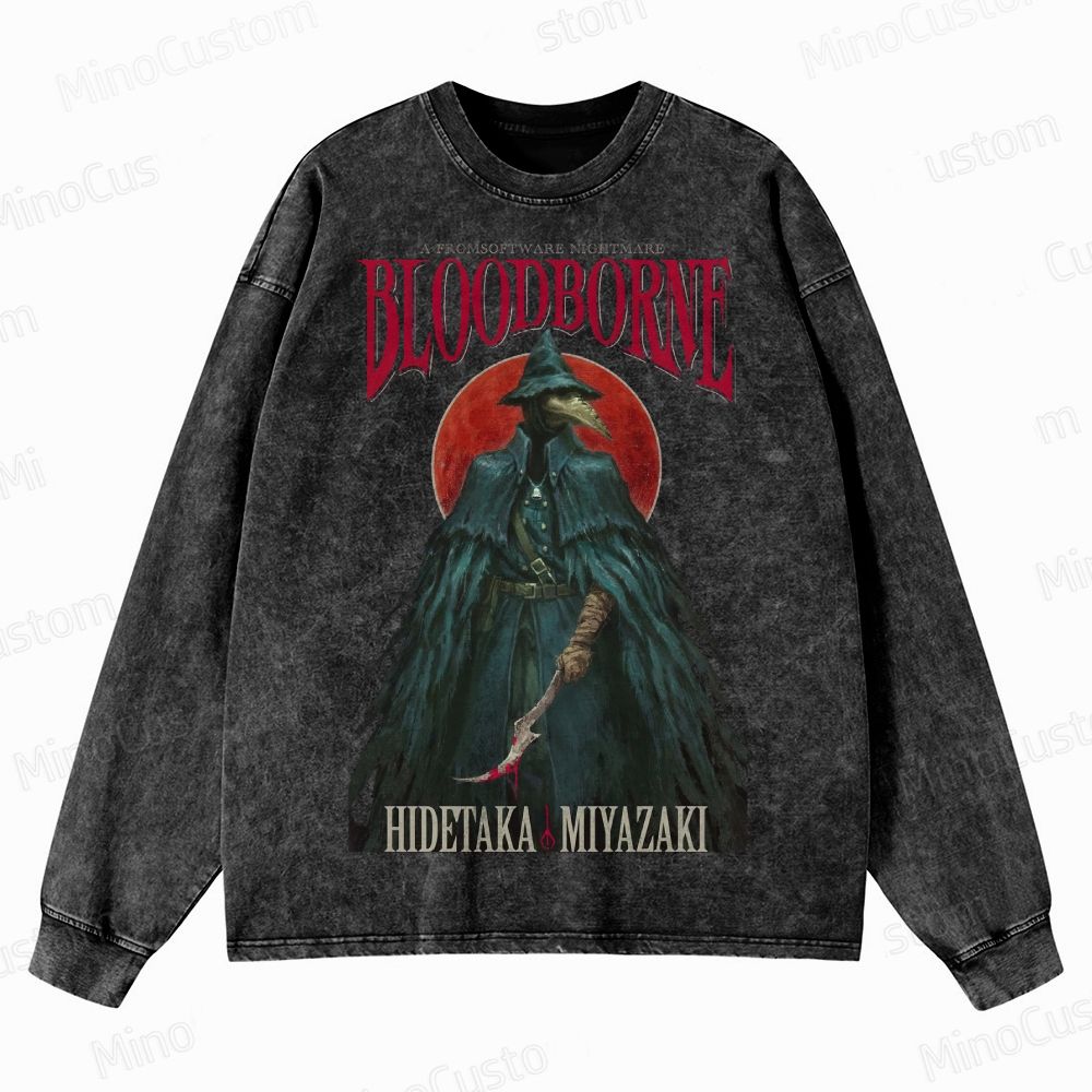 Bloodborne Crewneck Washed Sweatshirt 