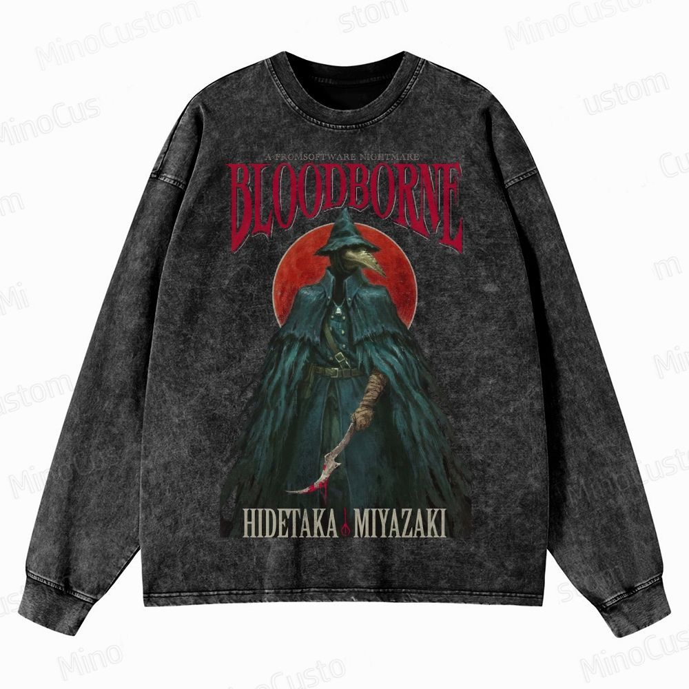 Bloodborne Crewneck Washed Sweatshirt 