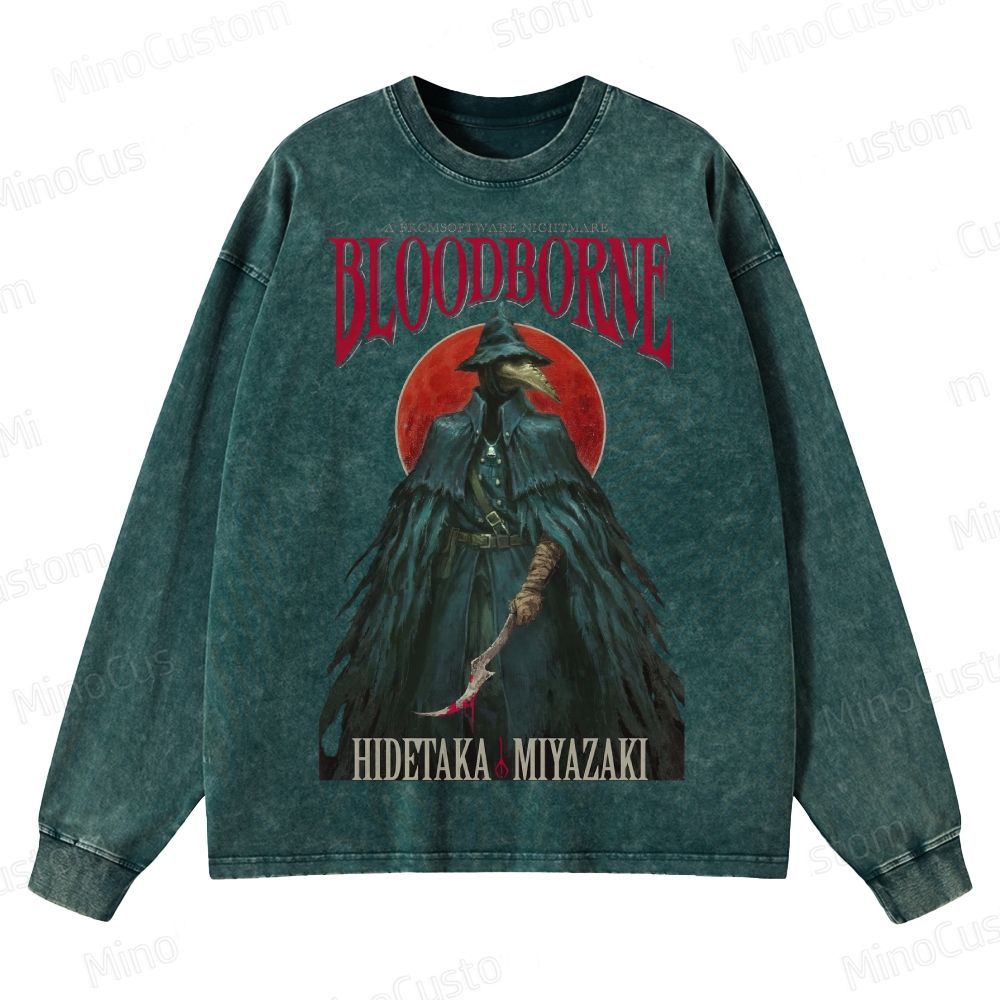 Bloodborne Crewneck Washed Sweatshirt 