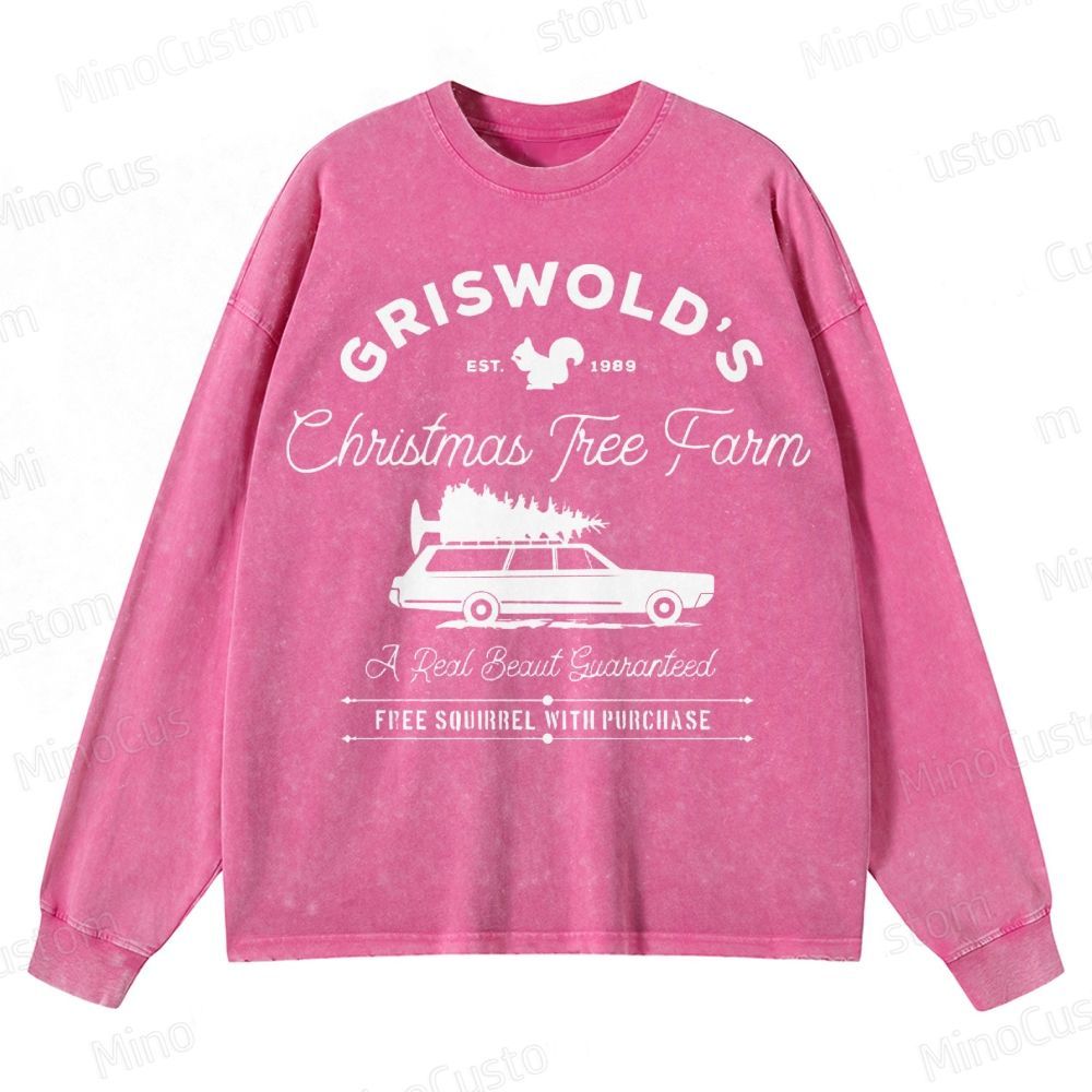 Griswold Christmas Tree Farm Crewneck Washed Sweatshirt