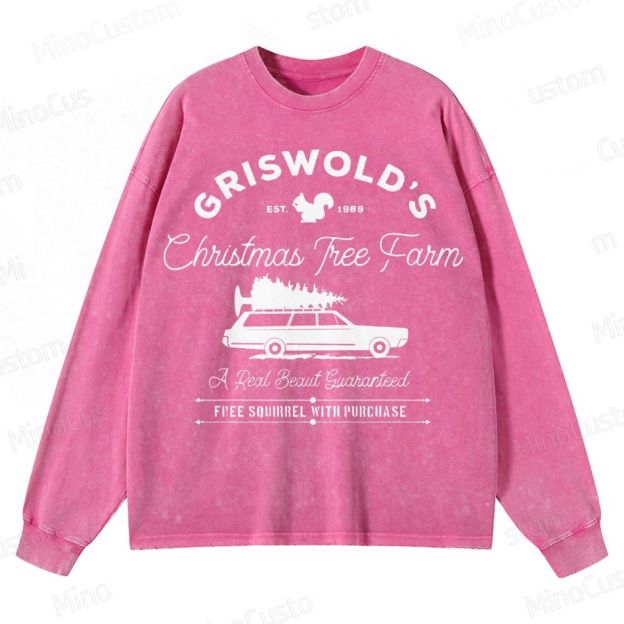 Griswold Christmas Tree Farm Crewneck Washed Sweatshirt 