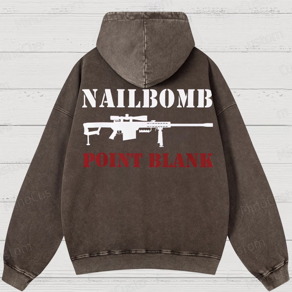 NAILBOMB - "Klan Hunter" Premium Washed Hoodies 