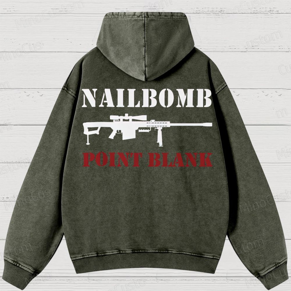 NAILBOMB - "Klan Hunter" Premium Washed Hoodies 