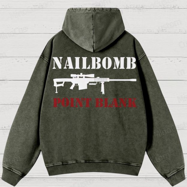 NAILBOMB - "Klan Hunter" Premium Washed Hoodies 