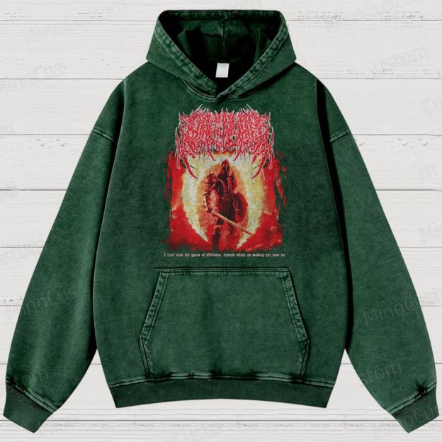Oblivion Elder Scrolls Death Metal Washed Hoodies 