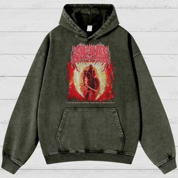 Oblivion Elder Scrolls Death Metal Washed Hoodies 