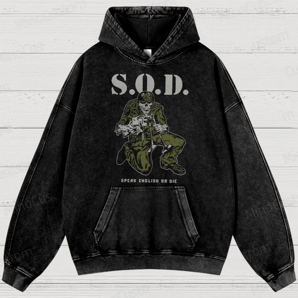 Stormtroopers Of Death Vintage Washed Hoodies 