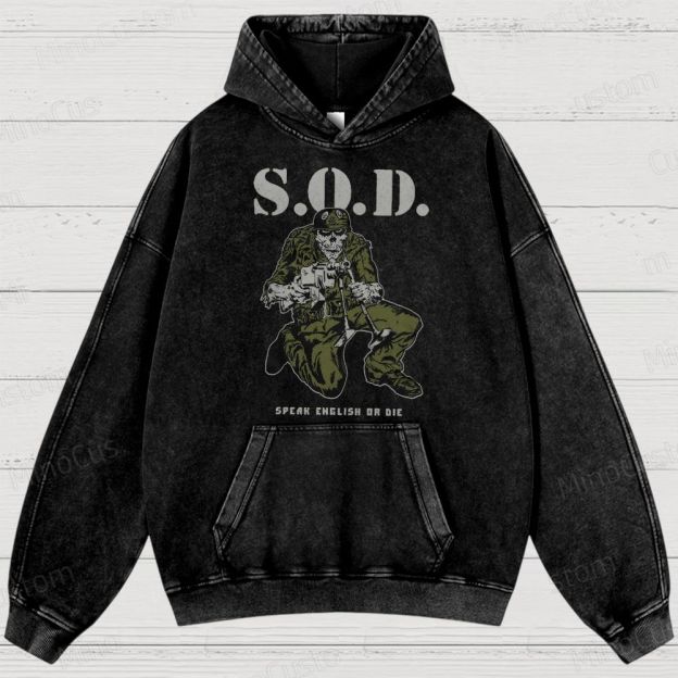 Stormtroopers Of Death Vintage Washed Hoodies 