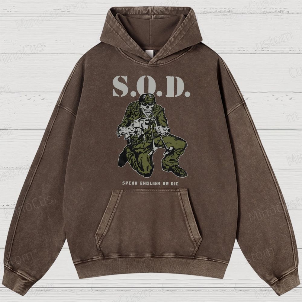 Stormtroopers Of Death Vintage Washed Hoodies 
