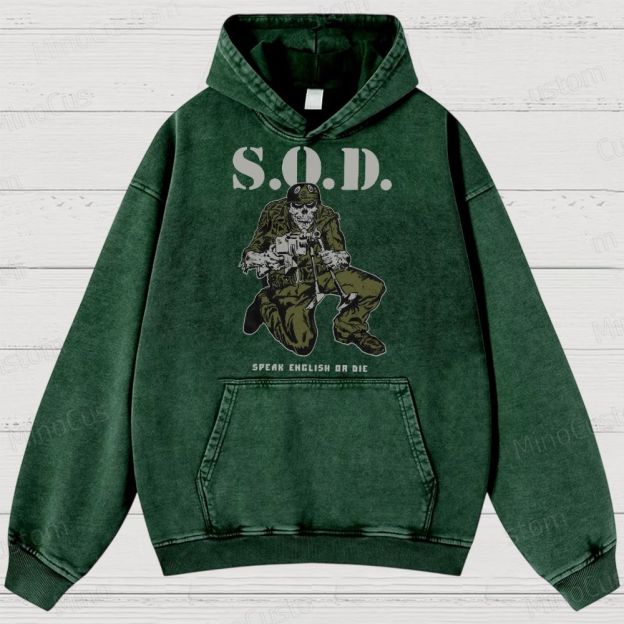 Stormtroopers Of Death Vintage Washed Hoodies 