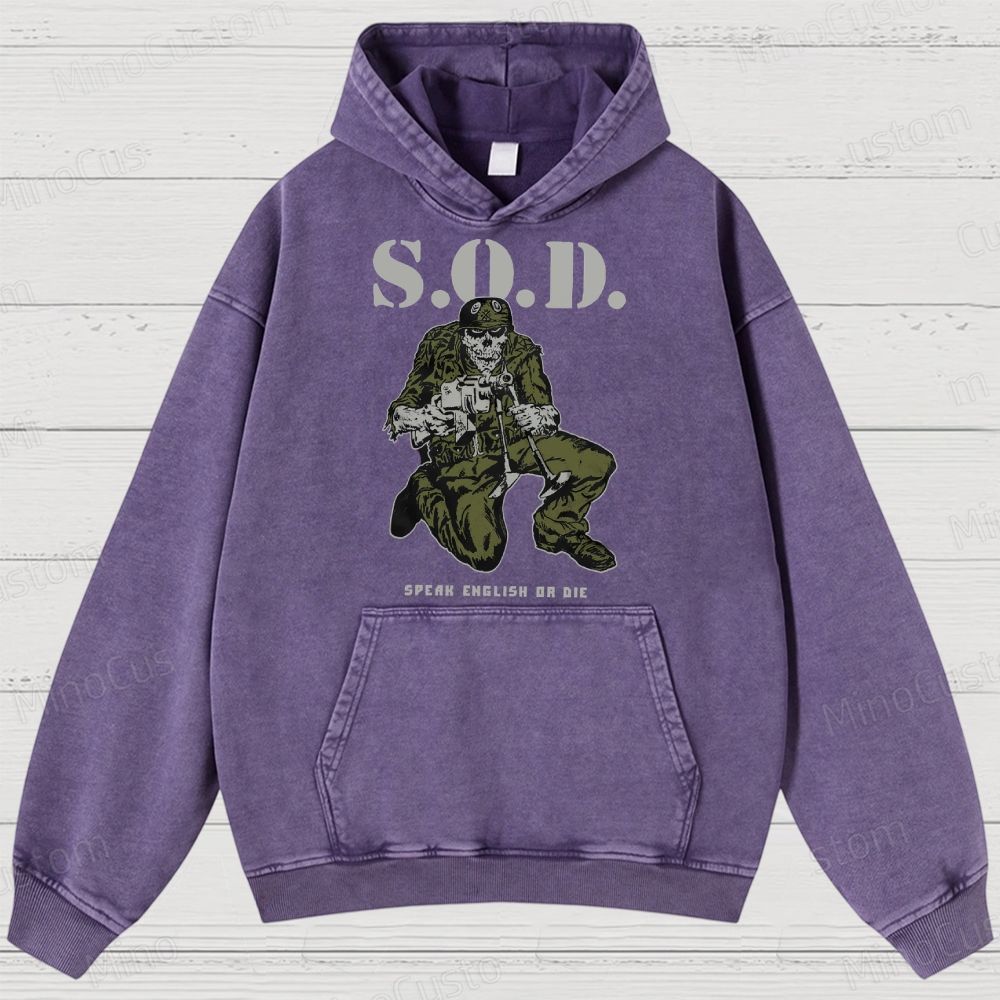 Stormtroopers Of Death Vintage Washed Hoodies 