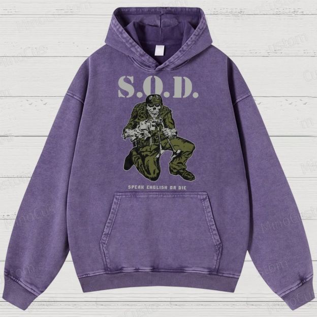 Stormtroopers Of Death Vintage Washed Hoodies 