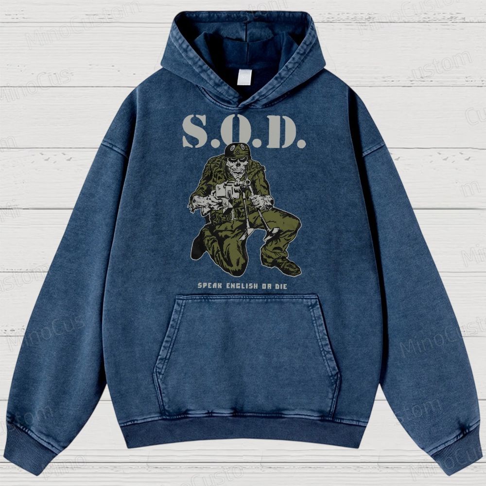 Stormtroopers Of Death Vintage Washed Hoodies 
