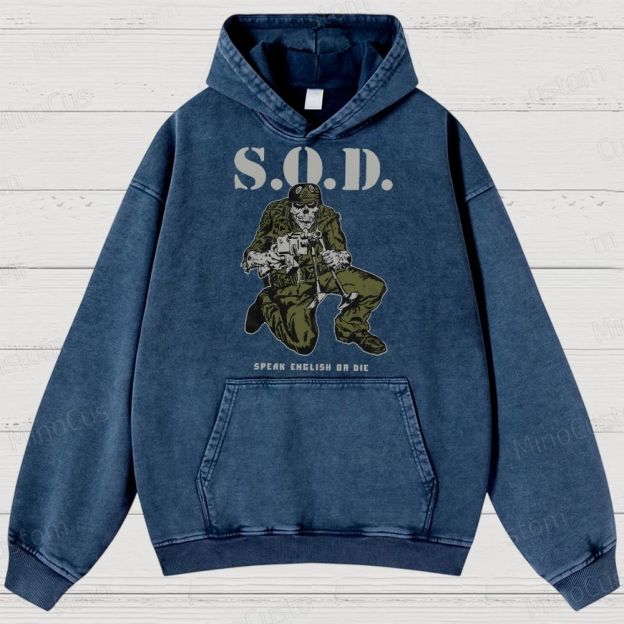 Stormtroopers Of Death Vintage Washed Hoodies 