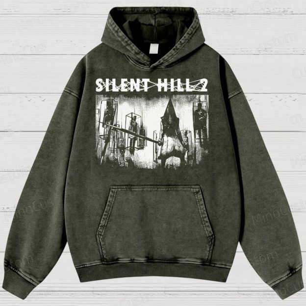 Pyramid Head Washed Hoodies 