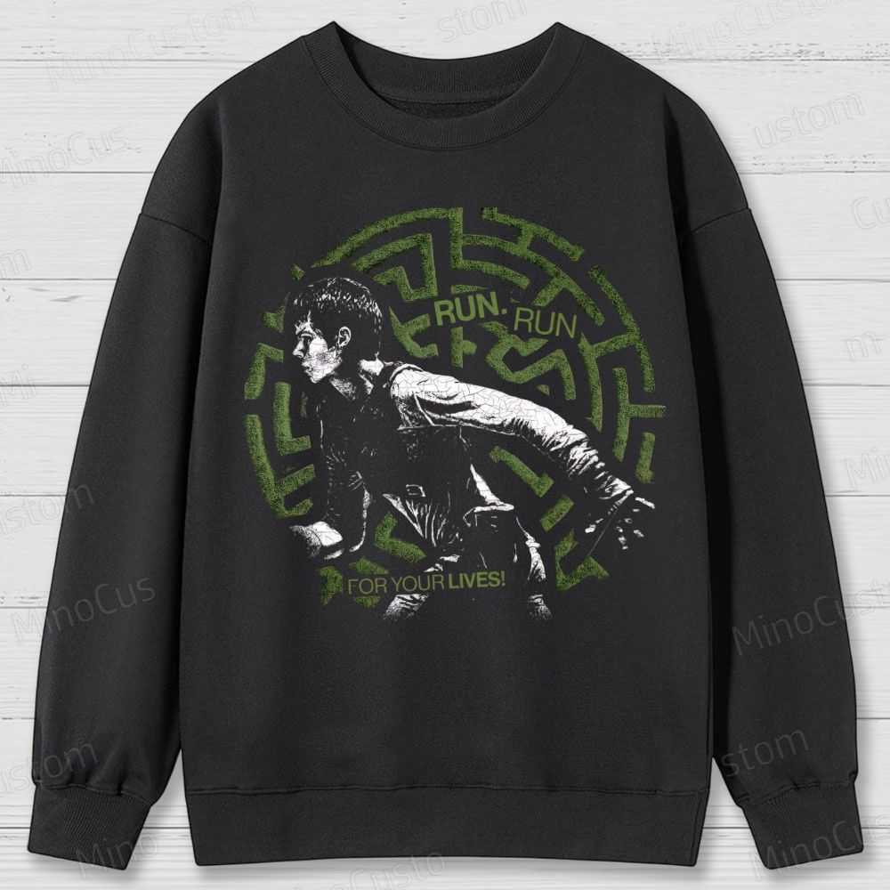 Maze Escape Graphic Cotton Sweatshirts 