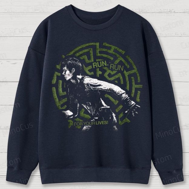 Maze Escape Graphic Cotton Sweatshirts 