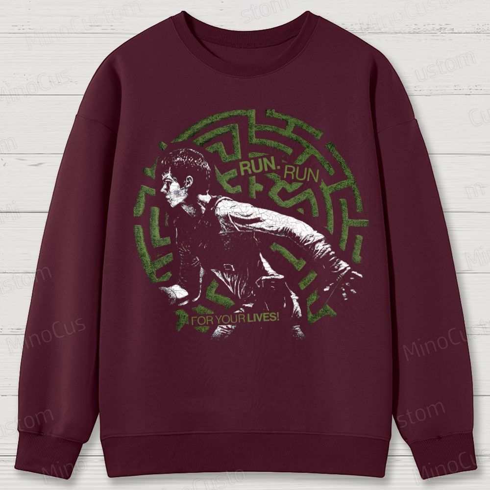 Maze Escape Graphic Cotton Sweatshirts 