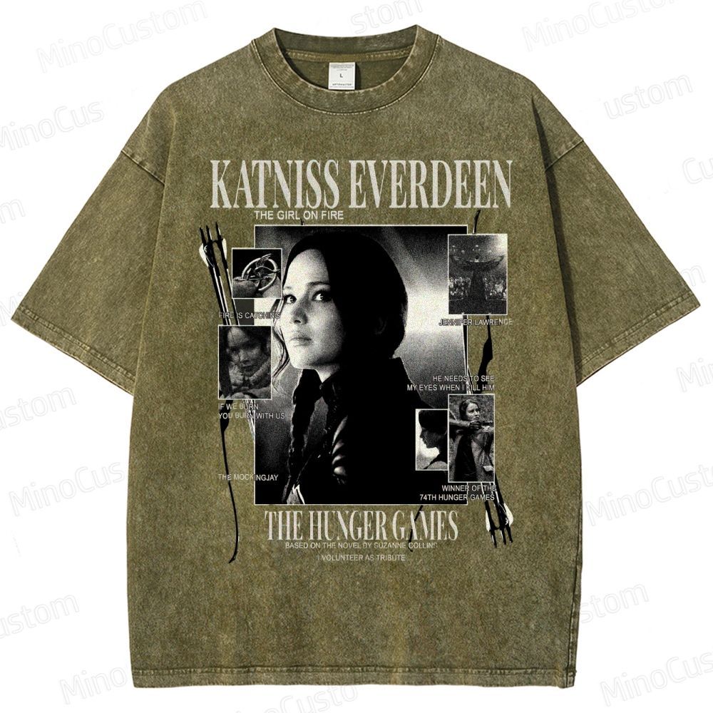 Katniss Everdeen “Girl on Fire” Washed T-Shirt 
