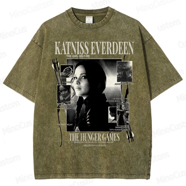 Katniss Everdeen “Girl on Fire” Washed T-Shirt 