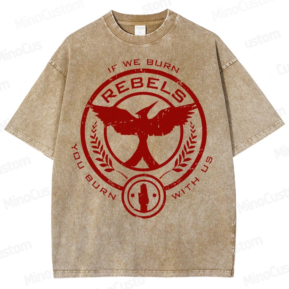 “If We Burn, You Burn With Us” Washed T-Shirt 
