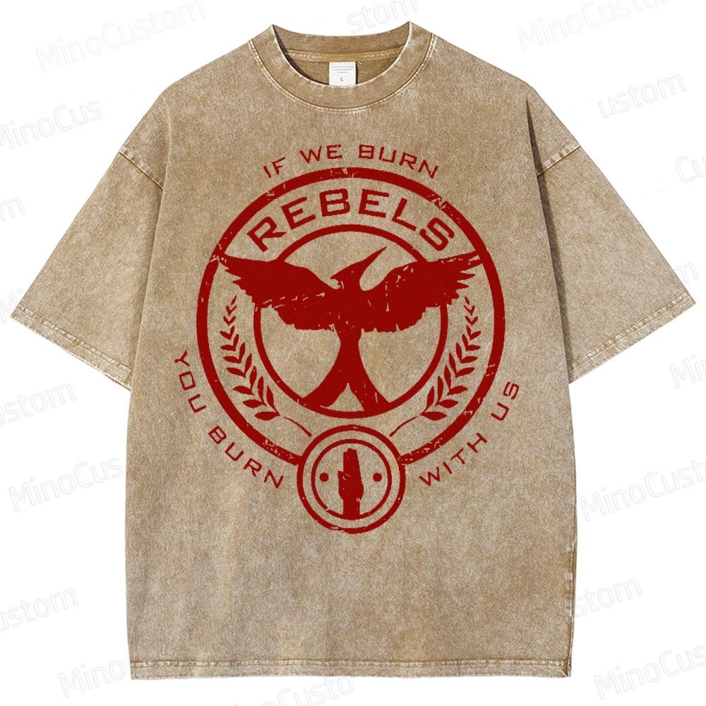 “If We Burn, You Burn With Us” Washed T-Shirt 