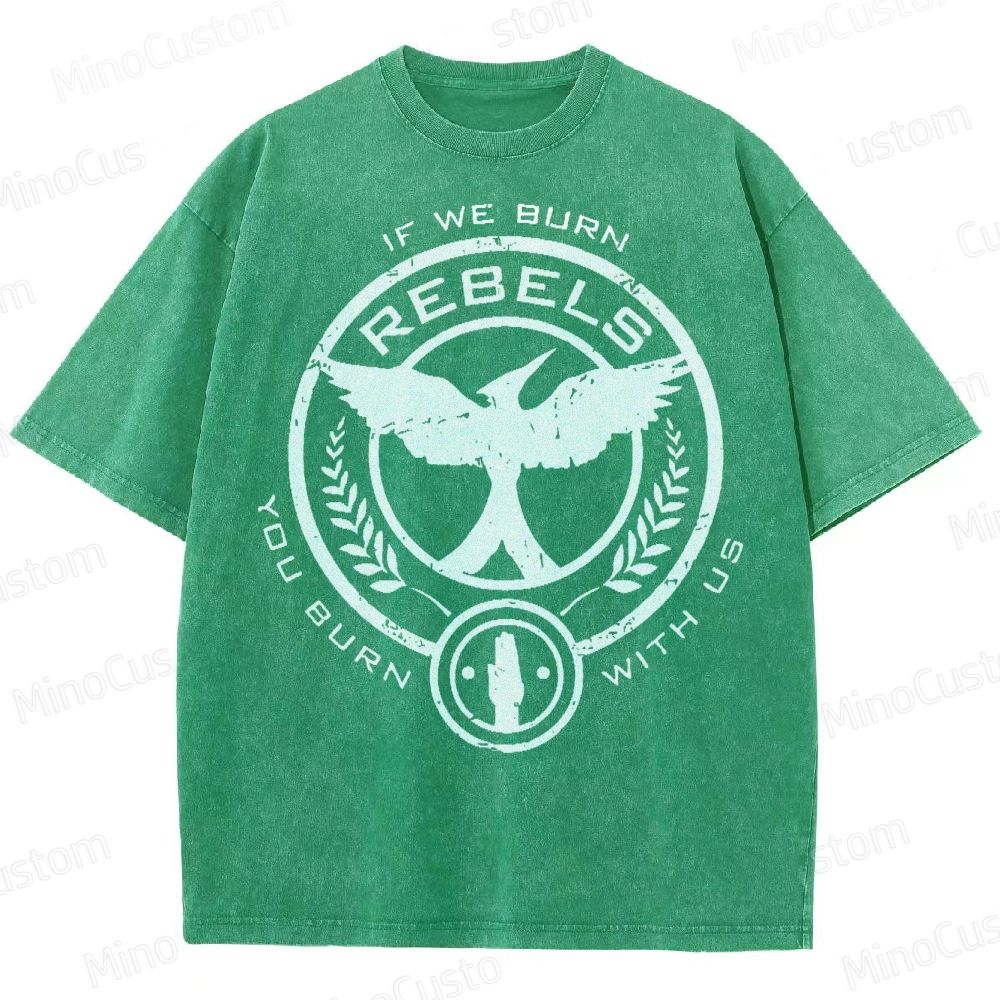 “If We Burn, You Burn With Us” Washed T-Shirt 