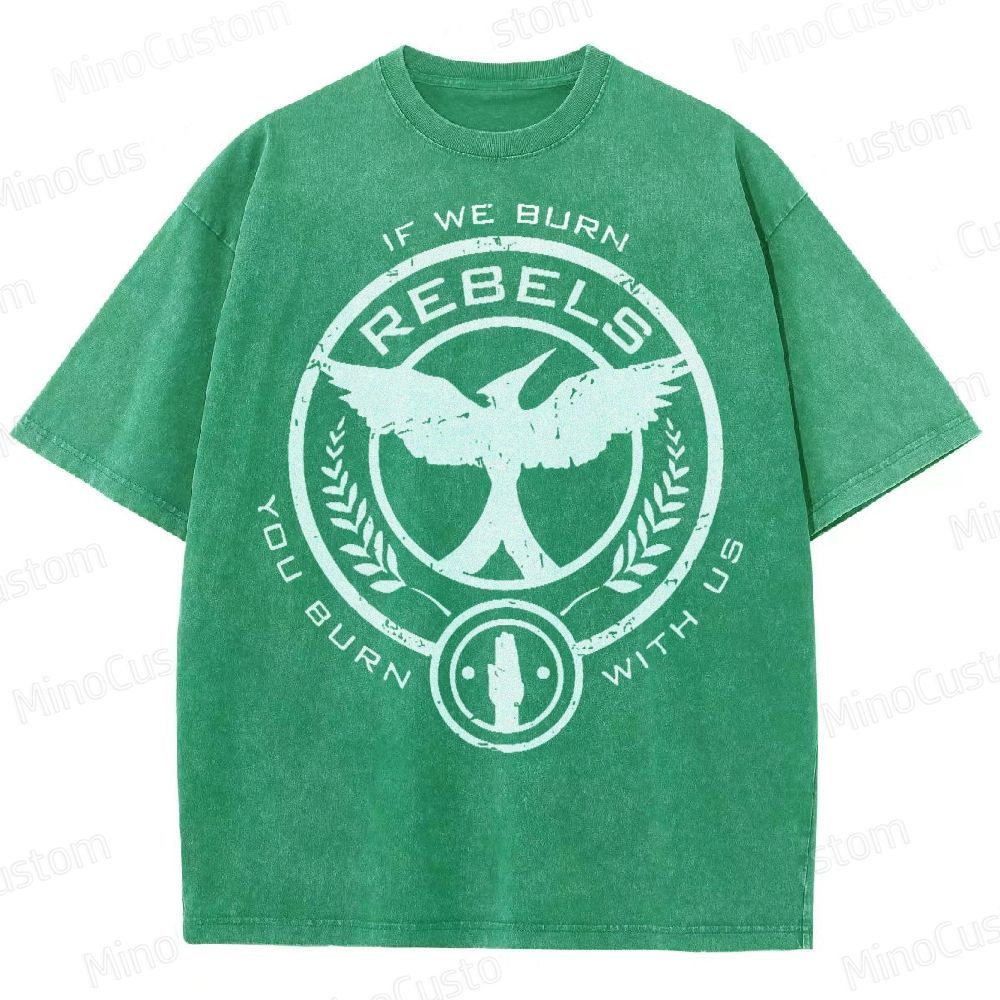 “If We Burn, You Burn With Us” Washed T-Shirt 