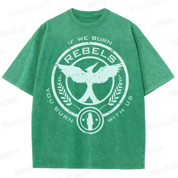 “If We Burn, You Burn With Us” Washed T-Shirt 