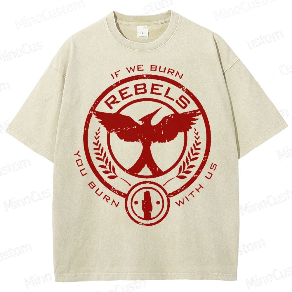 “If We Burn, You Burn With Us” Washed T-Shirt 