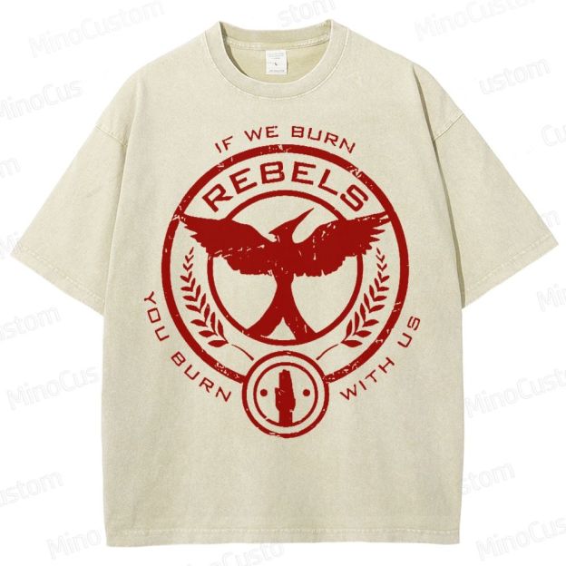 “If We Burn, You Burn With Us” Washed T-Shirt 