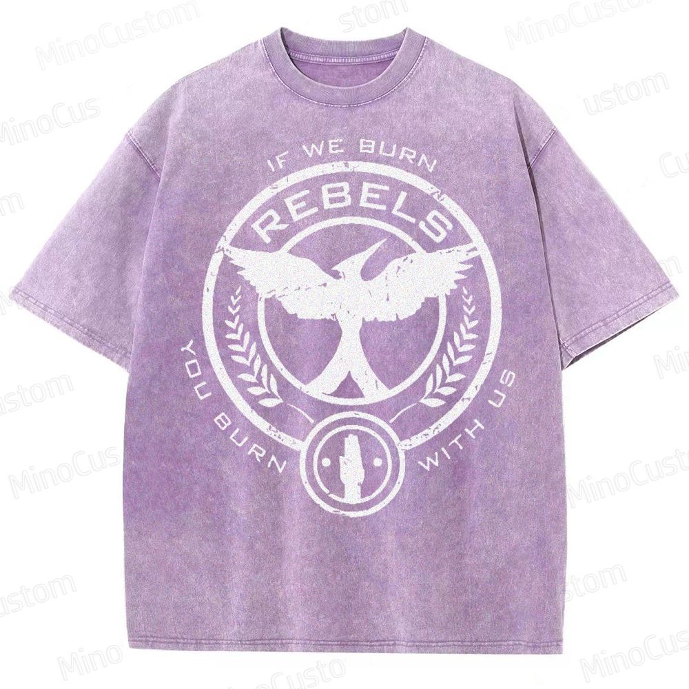 “If We Burn, You Burn With Us” Washed T-Shirt 